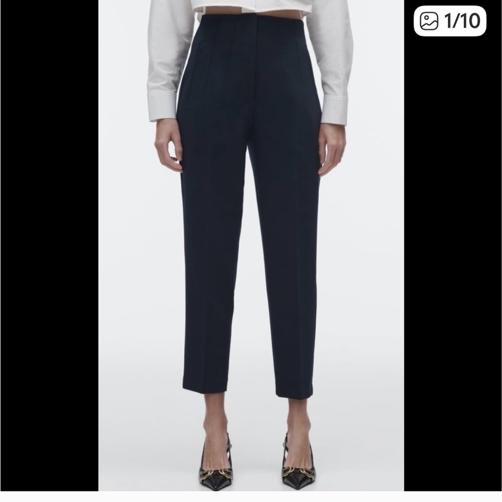 Zara Black High-Waisted Trousers